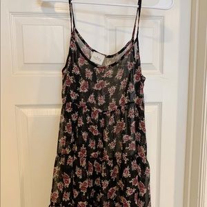 Flowy black dress, kinda see through but really cute with something underneath